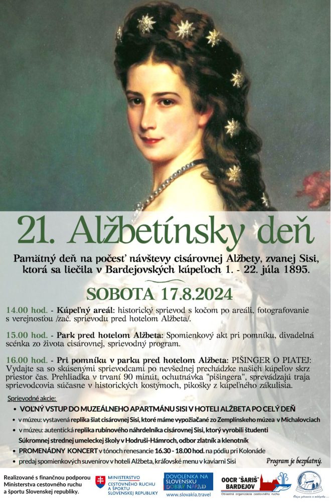 21.Alžbetínsky deň ozdobí sobotu 17.augusta v Bardejovských Kúpeľoch