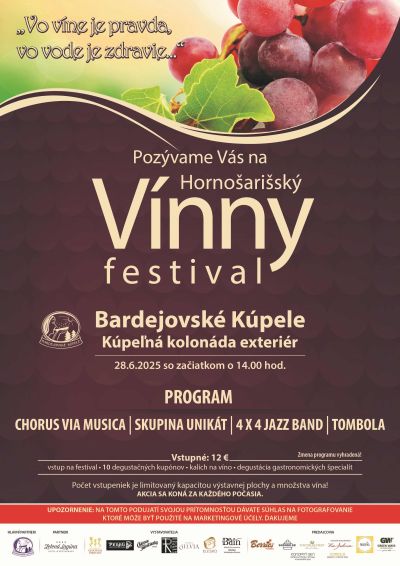 Hornošarišský vínny festival spríjemní sobotňajší víkend